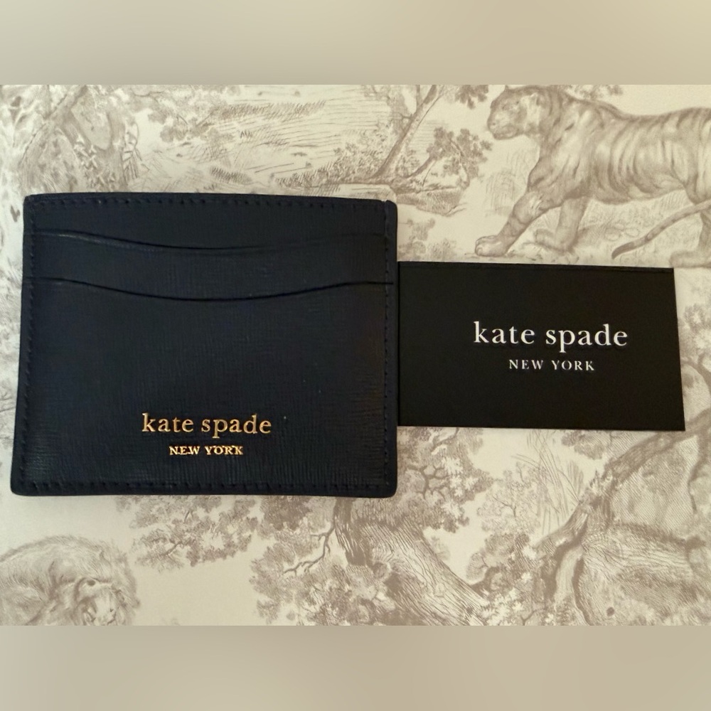 Kate Spade Shaggy Dog Saffiano Leather Card Holder NWT - Picture 2 of 7